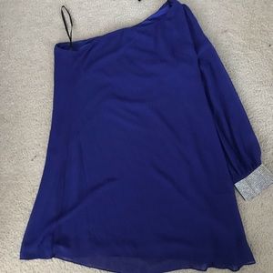 Royal Blue Off the Shoulder Dress